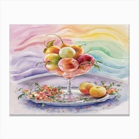 Fruit In A Glass Still Kitchen 1 Canvas Print
