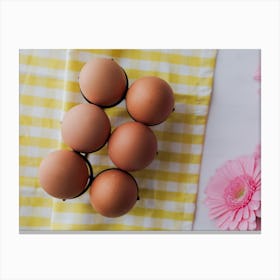 Eggs On A Table 12 Canvas Print