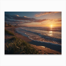 Sunset On The Beach 7 Canvas Print