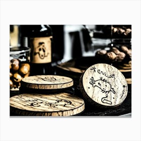 Wine Coasters Canvas Print