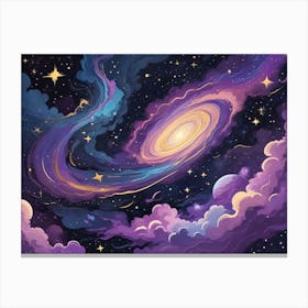 Galaxy Background Canvas Print