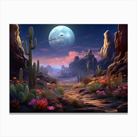 Cactus Desert Canvas Print