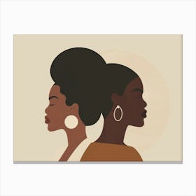 Two Black Women Canvas Print