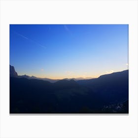 Sunset In The Dolomites Canvas Print