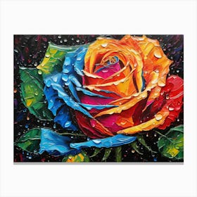 Rainbow Rose - Ai Canvas Print