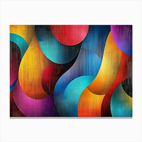 Colorful Depicting Different Colorful Shapes 1 Canvas Print