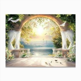 Archway To The Garden Canvas Print