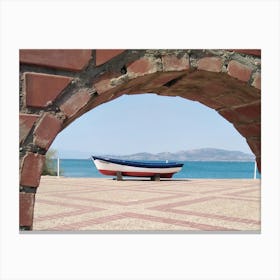 Boat On The Beach Canvas Print