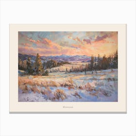 Western Sunset Landscapes Montana 2 Poster Canvas Print