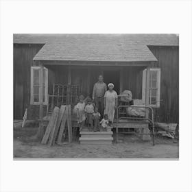 Southeast Missouri Farms, Family Of Fsa (Farm Securit, Administration) Client On Front Porch Of Their Old Home Canvas Print