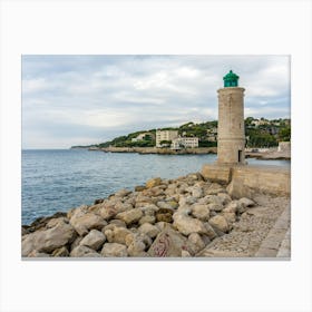 Lighthouse On The Coast Canvas Print