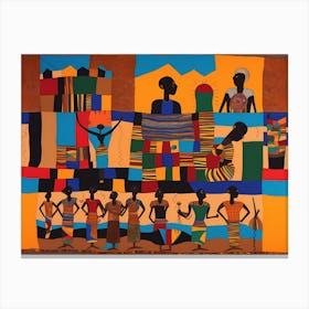 African Quilting Inspired Art, 1212 Canvas Print