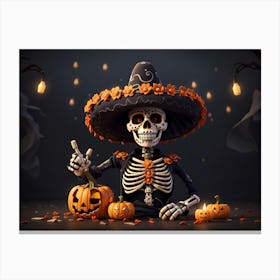 Mexican Skeleton Canvas Print