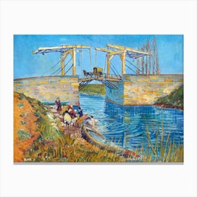 The Langlois Bridge At Arles With Women Washing, Van Gogh Canvas Print