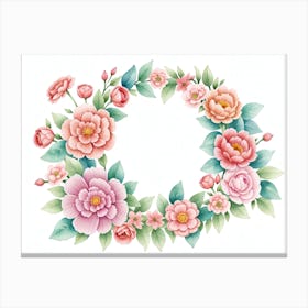 Floral Wreath 3 Canvas Print