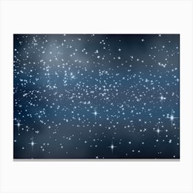 Blue Grey Tone Shining Star Background Canvas Print