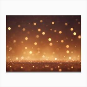 A Warm And Inviting Background Featuring A Golden Glitter Surface And Out Of Focus Golden Lights, Creating A Festive And Celebratory Atmosphere Canvas Print