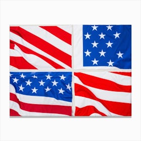 An Image Of An Emblematic Symbol Of Patriotism Unfolds Presenting The Colors Of The American Flag F 2 Canvas Print