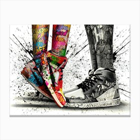 Nike ShoeFoot Art Canvas Print