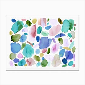 Color Joy Multicolored Blue Canvas Print
