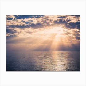 Beautiful Sunset Over The Sea Canvas Print