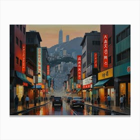 Hong Kong City Canvas Print