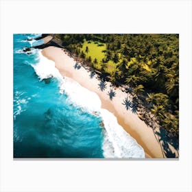 Aerial View Of A Beach 7 Canvas Print