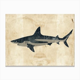 Common Thresher Shark Silhouette 3 Canvas Print