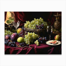 Grapes And Figs 1 Canvas Print