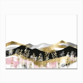 Gold And Black Mountains 11 Canvas Print