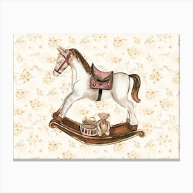 Vintage Nursery Horse Canvas Print