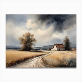 Cloud Oil Painting Farmhouse Nursery French Countryside (28) Canvas Print