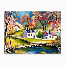 Autumn Village Canvas Print