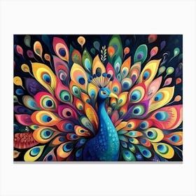 Peacock 36 Canvas Print