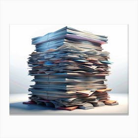 Stack Of Papers And Documents 1 Canvas Print