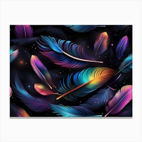 Colorful Feathers 8 Canvas Print