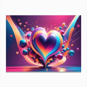 Colorful Heart Creative 42 Canvas Print