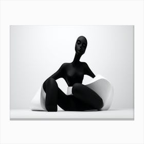 Black And White Sculpture Canvas Print