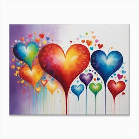 Hearts Of Love 1 Canvas Print