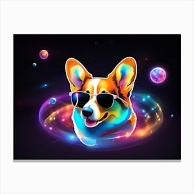 Galaxy Corgi 4 Canvas Print