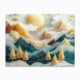 Snowy Mountains Canvas Print