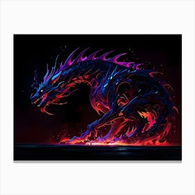 Dragon In The Dark 1 Canvas Print