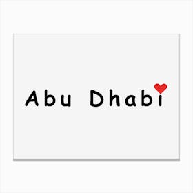 Abu Dhabi Love Canvas Print