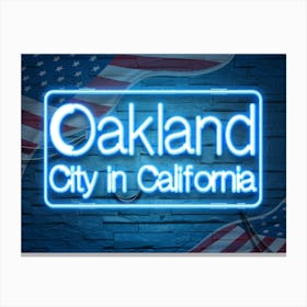 Oakland City In California Canvas Print