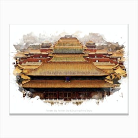 Forbidden City, Forbidden City & Dongcheng Central, Beijing Canvas Print