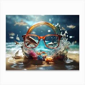 Fish Eye Water Ai Image Canvas Print