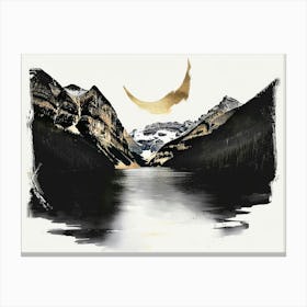 Moon In The Mountains Canvas Print