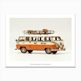 Toy Car Volkswagen Drag Bus Orange Poster Canvas Print