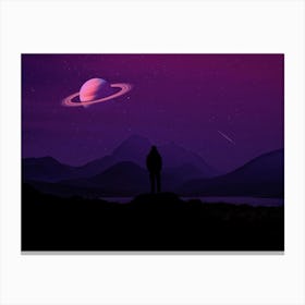 Planeta Neón Canvas Print