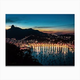 Night Falls In Rio De Janeiro Canvas Print
